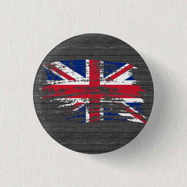 Cool English flag design Pinback Button (Front)