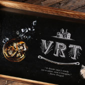 Cool Engraved Monogrammed Wooden Serving Tray (Top)