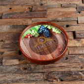 Cool Engraved Vineyard Round Serving Tray (Top)