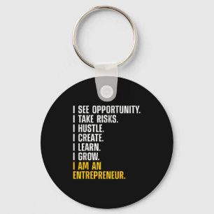 Cool Entrepreneur Art For Men Women Ceo New Busine Keychain