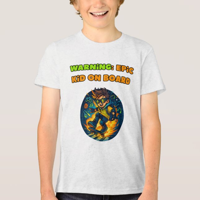 cool epic skateboard kids' shirt (Front)
