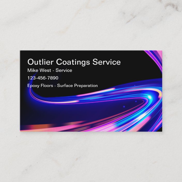 Cool Epoxy Coatings Theme Business Card Template | Zazzle.com