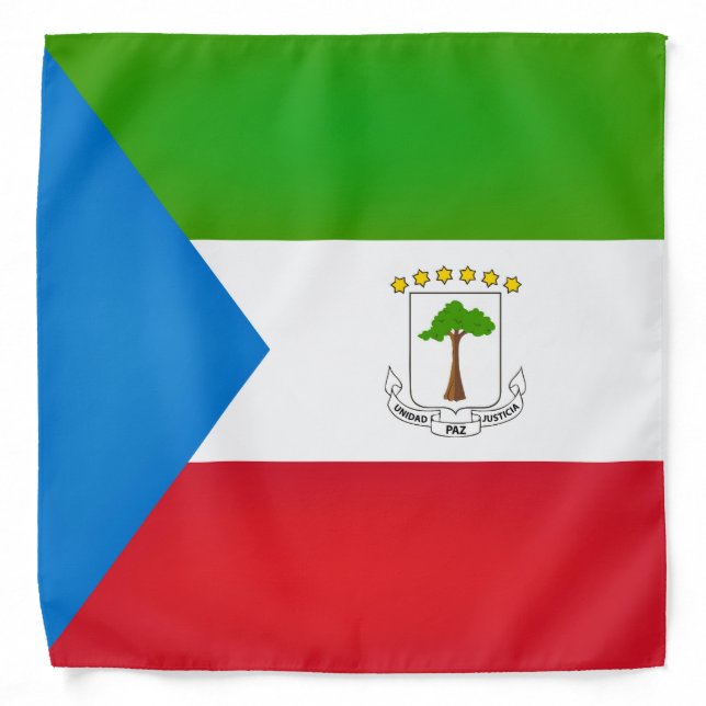 Cool Equatorial Guinea Flag Fashion Bandana (Front)