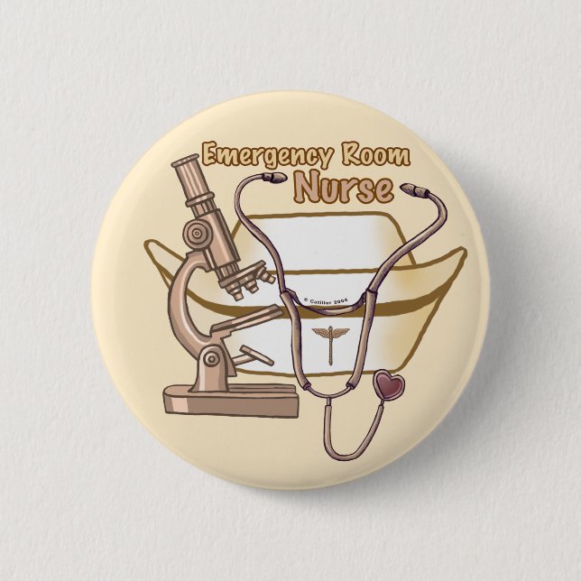 Cool ER Nurse Pinback Button (Front)