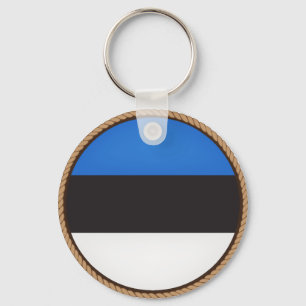Cool Estonia Flag Seal Keychain