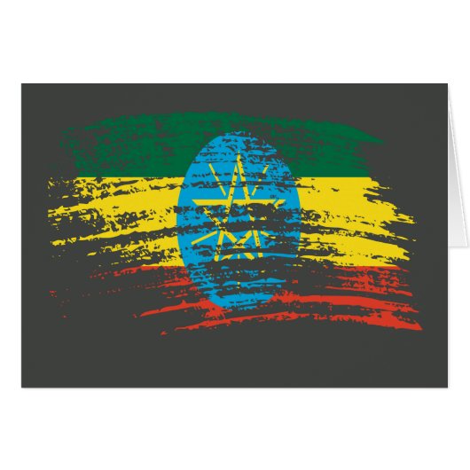 Cool Ethiopian flag design Cards (Front Horizontal)