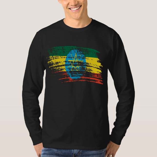 Cool Ethiopian flag design T-Shirt (Front)