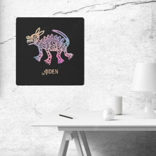 Cool Ethnic Aztec Design Dog Metal Print