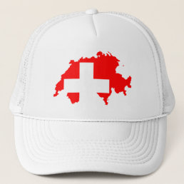 Cool European Switzerland Swiss Flag Hat Design