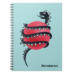 Cool Evil Black Dragon Snake Monster Notebook