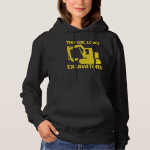 Cool Excavator For Girls Mom Heavy Equipment Opera Hoodie