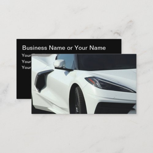 Cool Exotic Car Theme Business Cards