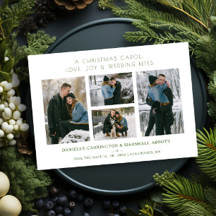 Cool Extra Minimalist Christmas Wedding 4 Photos  Save The Date
