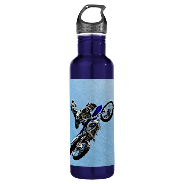 Cool Extreme Motocross Water Bottle (Front)