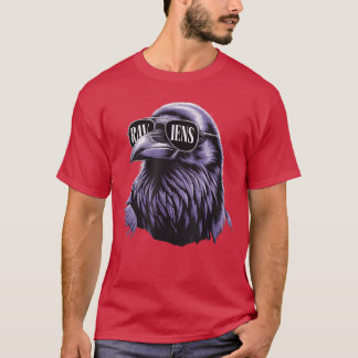 Cool Face Raven with Sunglasses Women and Men Mary T-Shirt
