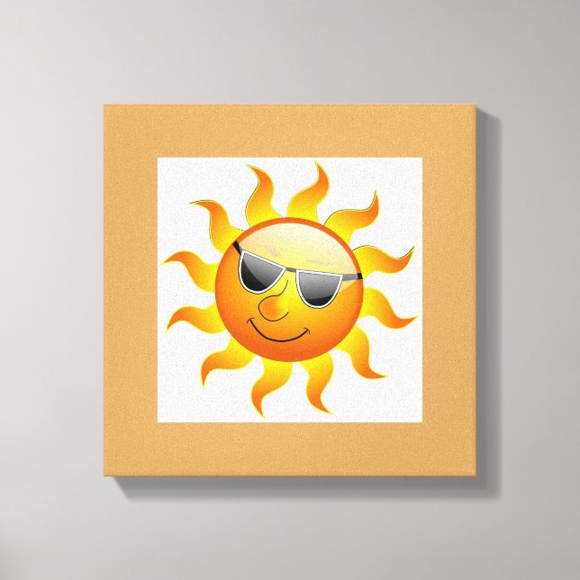 COOL FACE SUNSHINE CANVAS PRINT (Front)