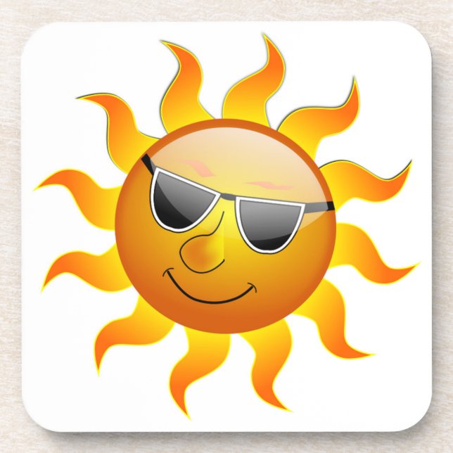 COOL FACE SUNSHINE DRINK COASTER (Front)