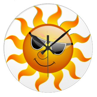COOL FACE SUNSHINE LARGE CLOCK