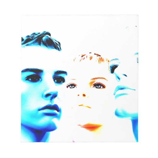 Cool faces (three) friends, minimalist design notepad (Front)