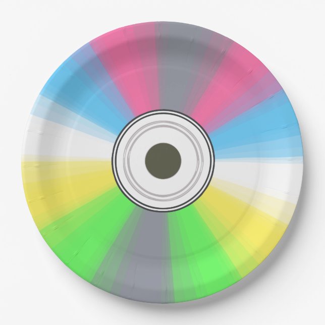 Cool Fake CD Paper Plates (Front)