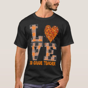 Cool Fall Paraeducator Cute Fall Teacher 2nd Grade T-Shirt
