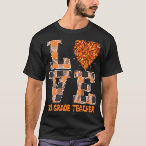 Cool Fall Paraeducator Cute Fall Teacher Third Gra T_Shirt