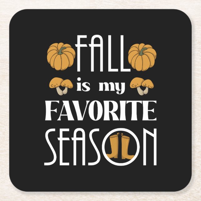 Cool Fall  Square Paper Coaster (Front)