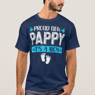 Cool Family Proud New Pappy It's A Boy Gender Reve T-Shirt