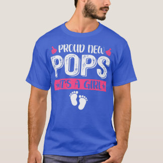 Cool Family Proud New Pops It's A Girl Gender Reve T-Shirt