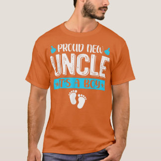 Cool Family Proud New Uncle It's A Boy Gender Reve T-Shirt