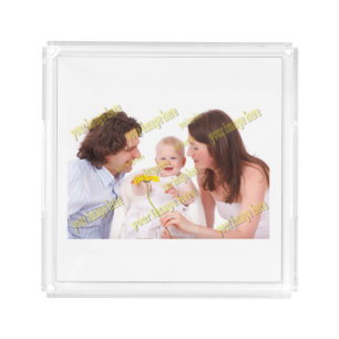 Cool Family Stylish Fab Photo Collage Acrylic Tray