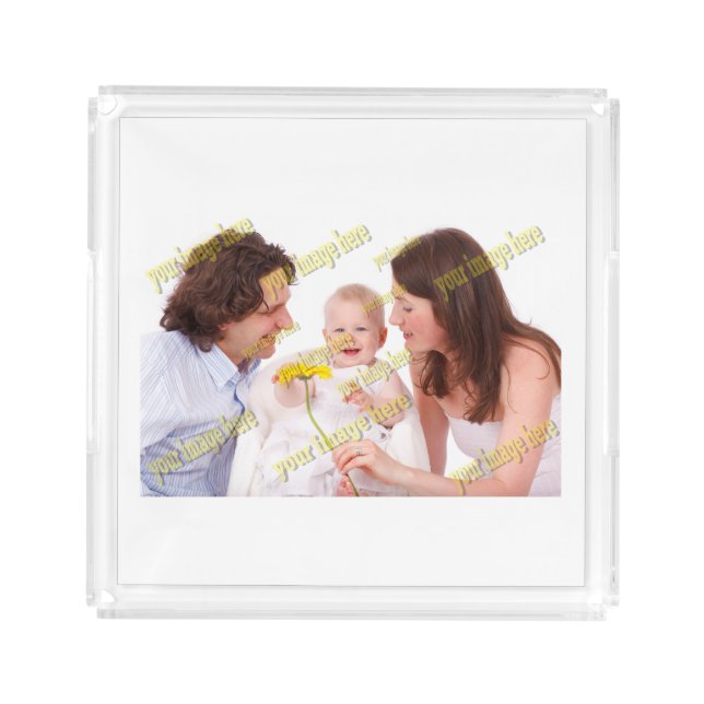 Cool Family Stylish Fab Photo Collage Acrylic Tray (Front)