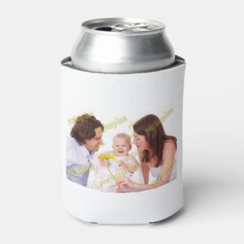 Cool Family Stylish Fab Photo Collage Can Cooler by Zazzimsical at Zazzle