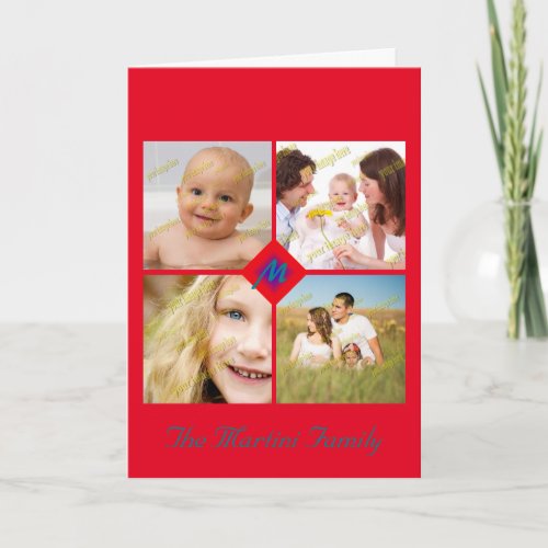 Cool Family Stylish Fab Photo Collage Card