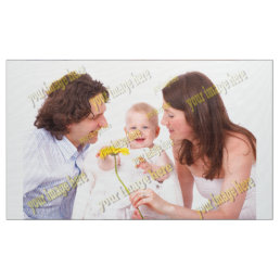Cool Family Stylish Fab Photo Collage Fabric