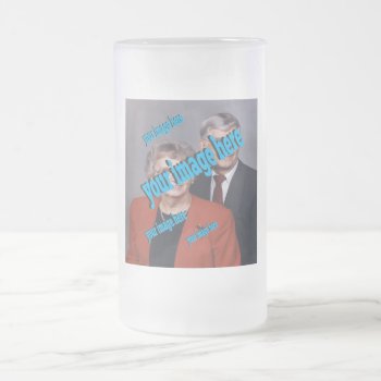 Cool Family Stylish Fab Photo Collage Frosted Glass Beer Mug by Zazzimsical at Zazzle