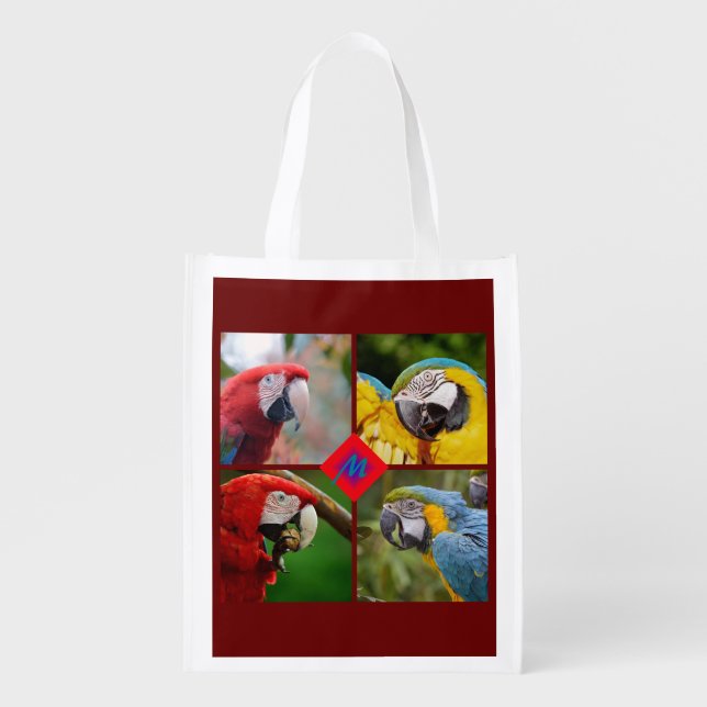 Cool Family Stylish Fab Photo Collage Grocery Bag (Front)