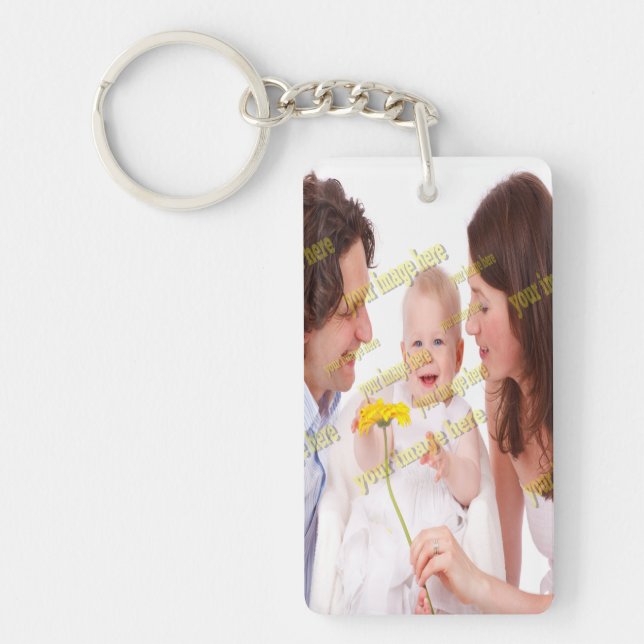 Cool Family Stylish Fab Photo Collage Keychain (Front)