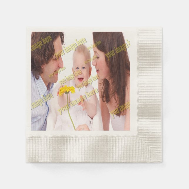 Cool Family Stylish Fab Photo Collage Paper Napkins (Front)