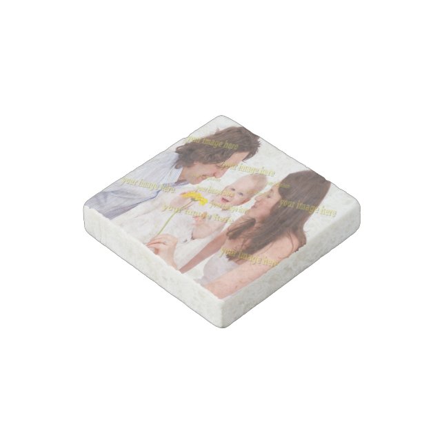 Cool Family Stylish Fab Photo Collage Stone Magnet (Angled)