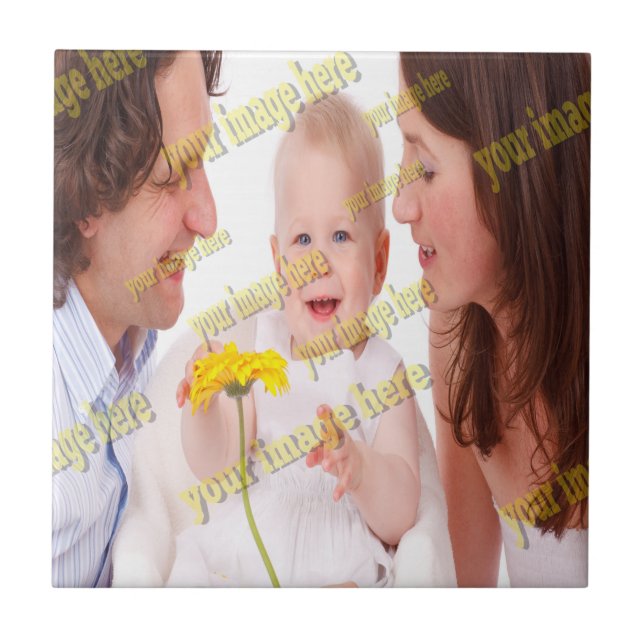 Cool Family Stylish Fab Photo Collage Tile (Front)