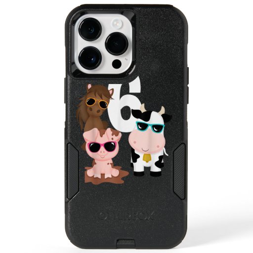 Cool Farm Animals 6th Birthday Party 6 Year Old To OtterBox iPhone 14 Pro Max Case