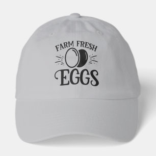 Cool Farm fresh eggs word art  Hat
