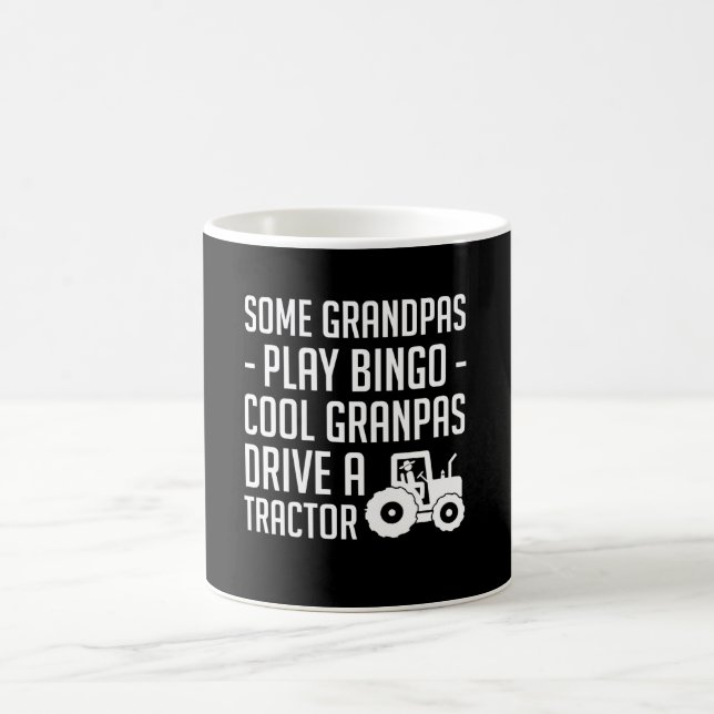 Cool Farmer Grandpas Drive Tractor Shirt Coffee Mug (Center)