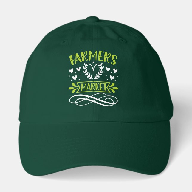 Cool Farmers Market word art  Hat (Front)