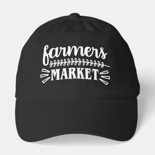 Cool Farmers Market word art  Hat (Front)