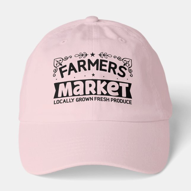 Cool Farmers Market word art  Hat (Front)