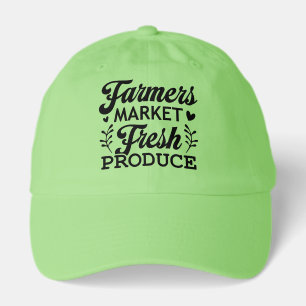 Cool Farmers Market word art Hat
