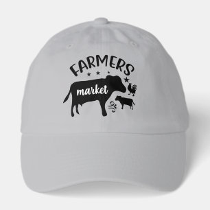 Cool Farmers Market word art Hat