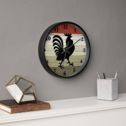 cool farmhouse Country rooster Clock
